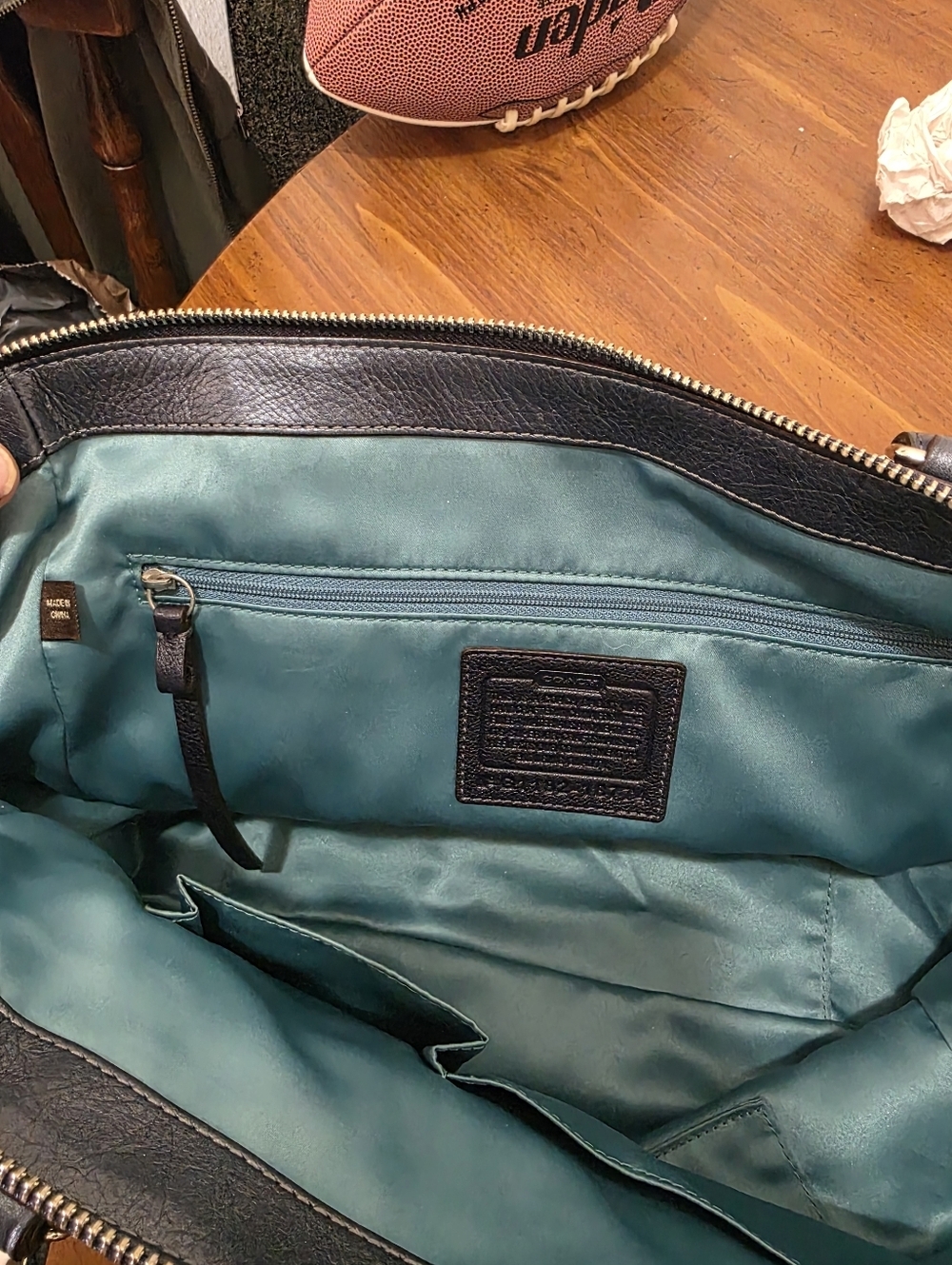 Coach Pinnacle Bette Navy/midnight Blue  Multi Grain Leather Colorblock - Picture 13 of 13